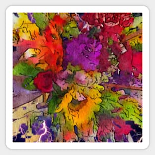 Multi colored floral pattern Sticker